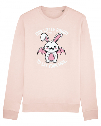 This Little Rabbit Wants to Eat Your Face Funny Halloween BatRabbit Candy Pink