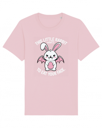 This Little Rabbit Wants to Eat Your Face Funny Halloween BatRabbit Cotton Pink