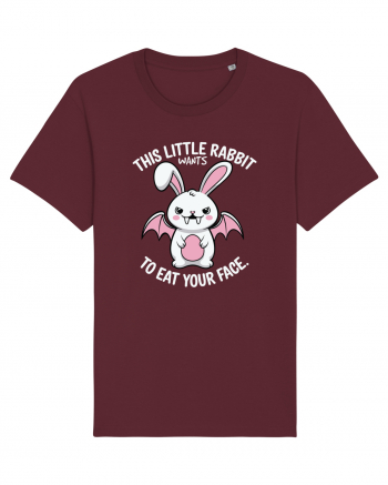 This Little Rabbit Wants to Eat Your Face Funny Halloween BatRabbit Burgundy