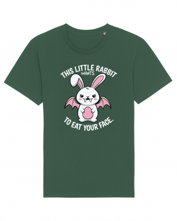 This Little Rabbit Wants to Eat Your Face Funny Halloween BatRabbit Bottle Green