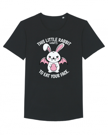 This Little Rabbit Wants to Eat Your Face Funny Halloween BatRabbit Black