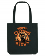 You're Creeping Meowt Pumpkin Face Cat Halloween Sacoșă textilă