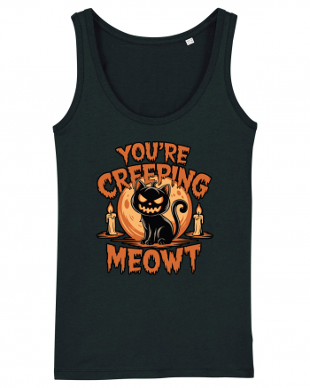 You're Creeping Meowt Pumpkin Face Cat Halloween Maiou Damă Dreamer