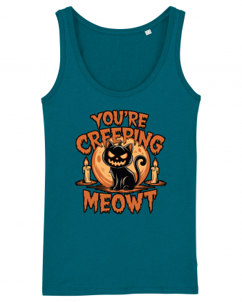 You're Creeping Meowt Pumpkin Face Cat Halloween Ocean Depth