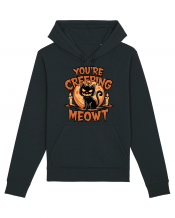 You're Creeping Meowt Pumpkin Face Cat Halloween Black