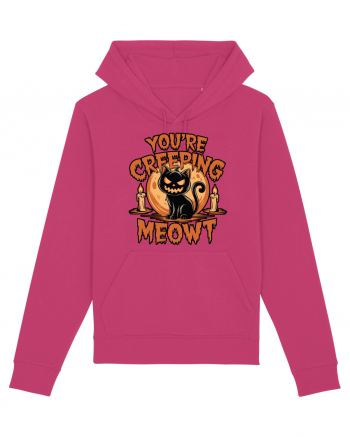 You're Creeping Meowt Pumpkin Face Cat Halloween Raspberry