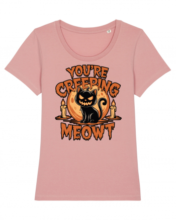 You're Creeping Meowt Pumpkin Face Cat Halloween Canyon Pink