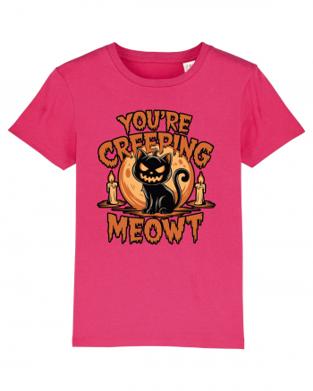 You're Creeping Meowt Pumpkin Face Cat Halloween Raspberry