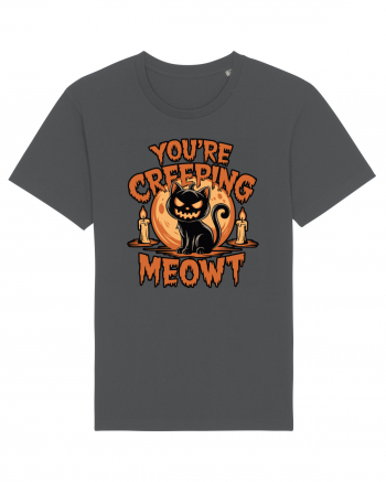 You're Creeping Meowt Pumpkin Face Cat Halloween Anthracite