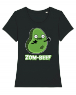 Zombeef Halloween Funny Zombie Meat Tricou mânecă scurtă guler larg fitted Damă Expresser