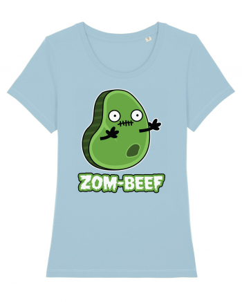 Zombeef Halloween Funny Zombie Meat Sky Blue