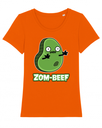 Zombeef Halloween Funny Zombie Meat Bright Orange