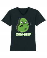 Zombeef Halloween Funny Zombie Meat Tricou mânecă scurtă guler V Bărbat Presenter