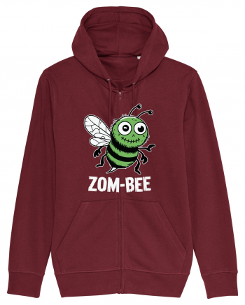 ZomBeeHalloween Funny Zombie Bee Burgundy