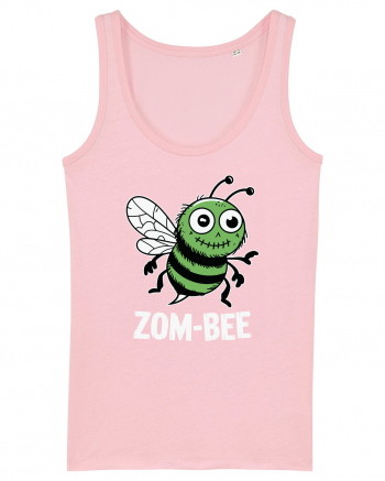 ZomBeeHalloween Funny Zombie Bee Cotton Pink