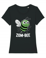 ZomBeeHalloween Funny Zombie Bee Tricou mânecă scurtă guler larg fitted Damă Expresser