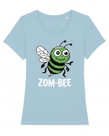 ZomBeeHalloween Funny Zombie Bee Sky Blue