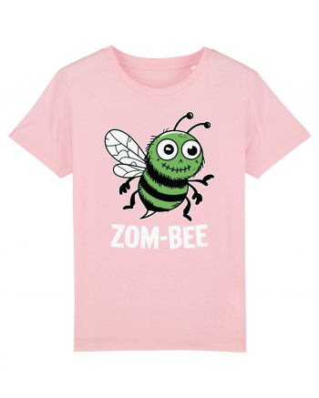 ZomBeeHalloween Funny Zombie Bee Cotton Pink