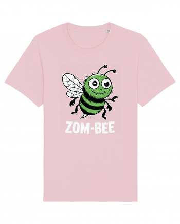 ZomBeeHalloween Funny Zombie Bee Cotton Pink