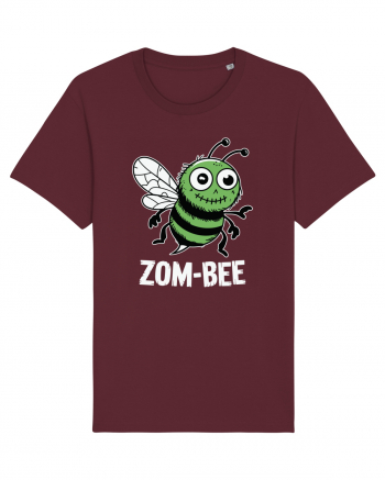 ZomBeeHalloween Funny Zombie Bee Burgundy