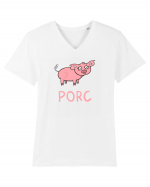 Porc Tricou mânecă scurtă guler V Bărbat Presenter