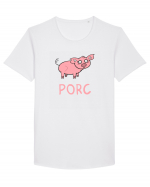 Porc Tricou mânecă scurtă guler larg Bărbat Skater