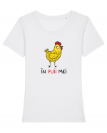 În puii mei Tricou mânecă scurtă guler larg fitted Damă Expresser