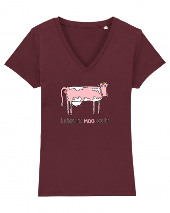 I like to MOO-ve it Burgundy