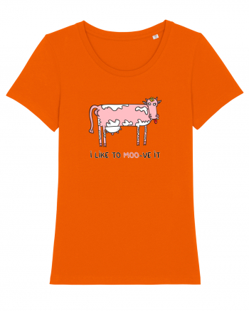 I like to MOO-ve it Bright Orange