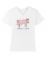 I like to MOO-ve it Tricou mânecă scurtă guler V Bărbat Presenter