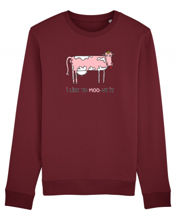 I like to MOO-ve it Burgundy