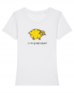 BEEm și noi ceva? Tricou mânecă scurtă guler larg fitted Damă Expresser