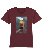 Incandescent Lava Tricou mânecă scurtă guler V Bărbat Presenter