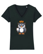 BOO! - BUFNITA - DISLIKE BUTTON Tricou mânecă scurtă guler V Damă Evoker