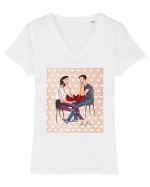 Lovers Tricou mânecă scurtă guler V Damă Evoker