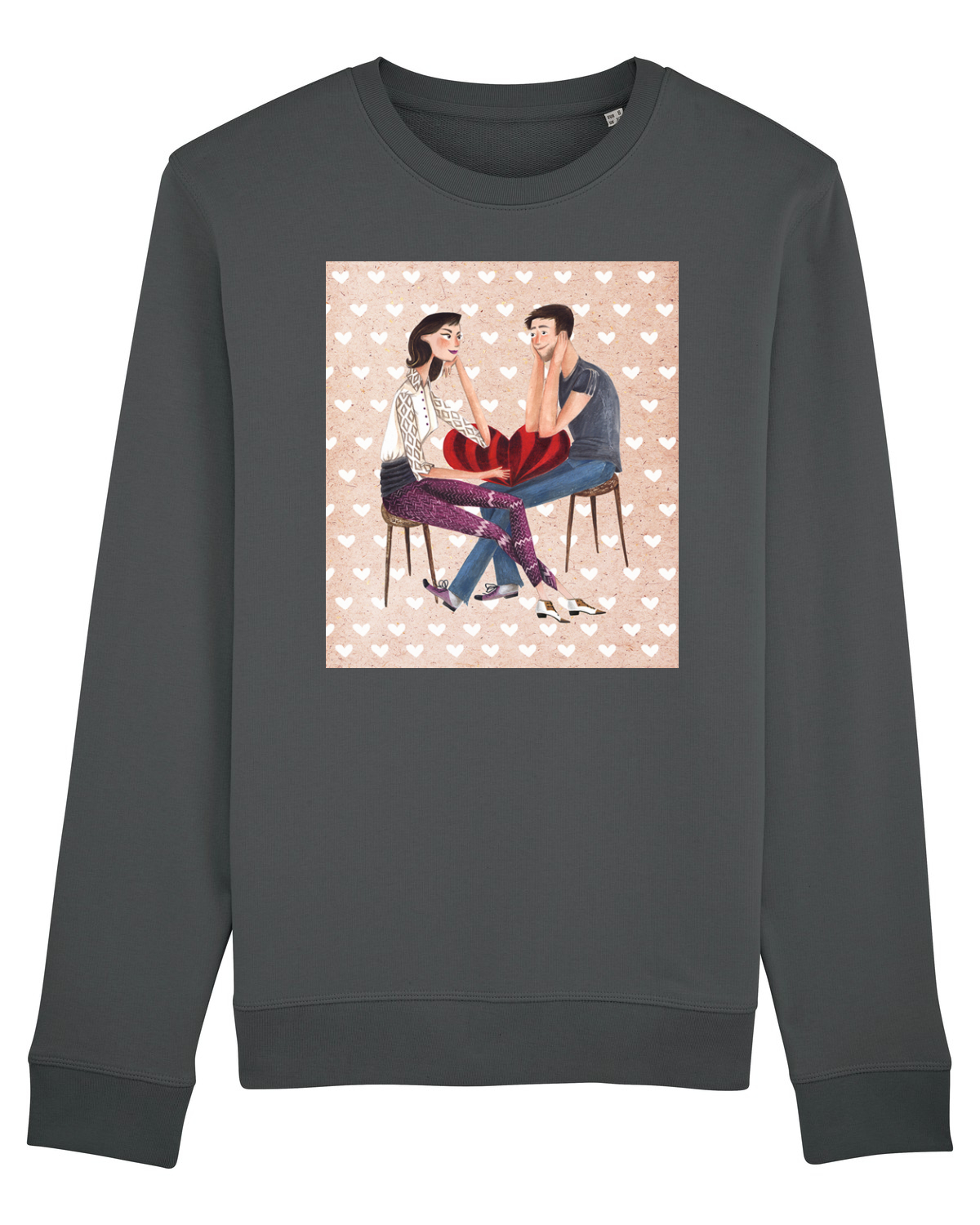 Bluză mânecă lungă Unisex Rise Anthracite