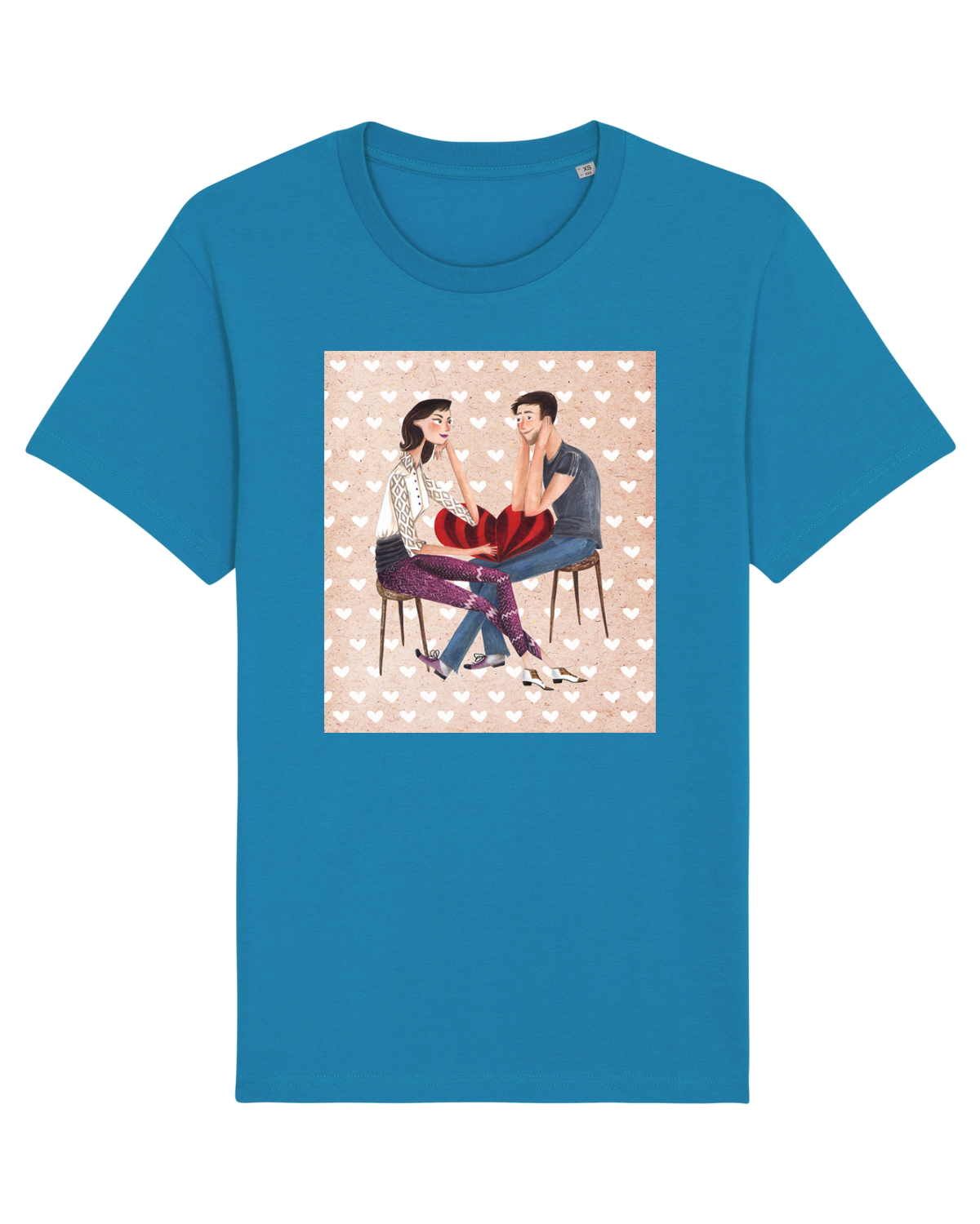 Tricou mânecă scurtă Unisex Rocker Azur