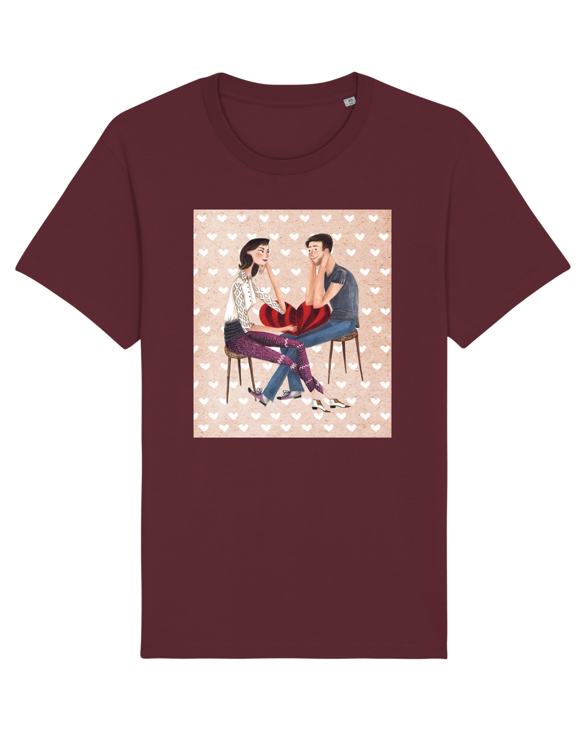 Tricou mânecă scurtă Unisex Rocker Burgundy