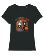 HAVE A mICE HALLOWEEN! Tricou mânecă scurtă guler larg fitted Damă Expresser