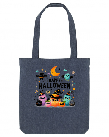 Happy Halloween cute ghost buddies Midnight Blue