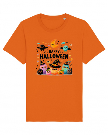 Happy Halloween cute ghost buddies Bright Orange