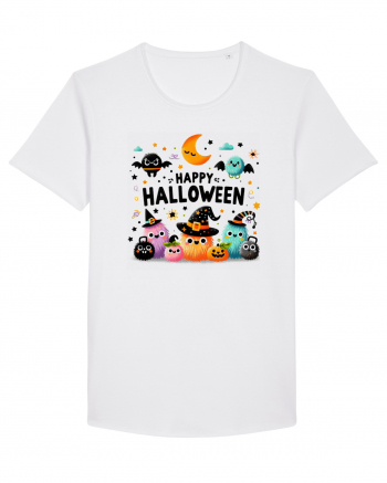 Happy Halloween cute ghost buddies White