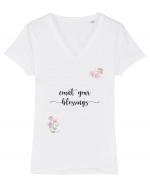 Count your Blessings Tricou mânecă scurtă guler V Damă Evoker