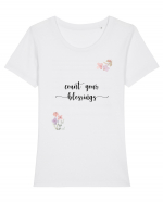 Count your Blessings Tricou mânecă scurtă guler larg fitted Damă Expresser