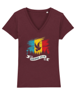 Mandru ca is! Tricou mânecă scurtă guler V Damă Evoker
