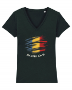 Mandru ca is! Tricou mânecă scurtă guler V Damă Evoker