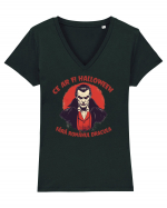 CE AR FI HALLOWEEN FARA ROMANUL DRACULA? Tricou mânecă scurtă guler V Damă Evoker