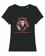 DRACULA - BE AFRAID, BUT FIRST, LET ME TAKE A SELFIE Tricou mânecă scurtă guler larg fitted Damă Expresser