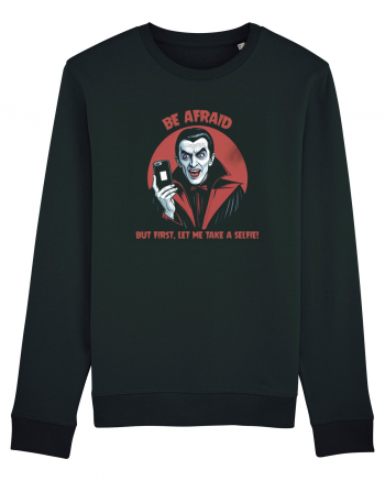 DRACULA - BE AFRAID, BUT FIRST, LET ME TAKE A SELFIE Bluză mânecă lungă Unisex Rise