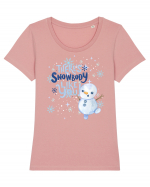 Snowbody Tricou mânecă scurtă guler larg fitted Damă Expresser